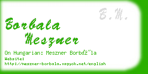 borbala meszner business card